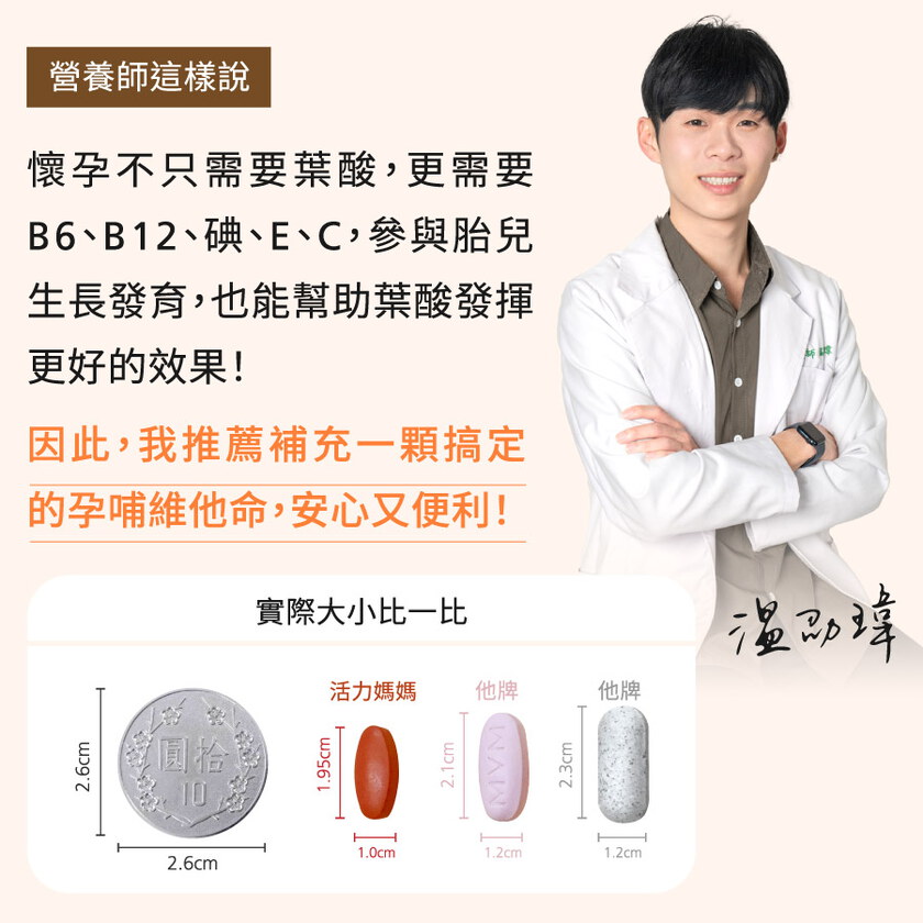 活力媽媽孕哺維他命《孕婦綜合維他命推薦》懷孕葉酸