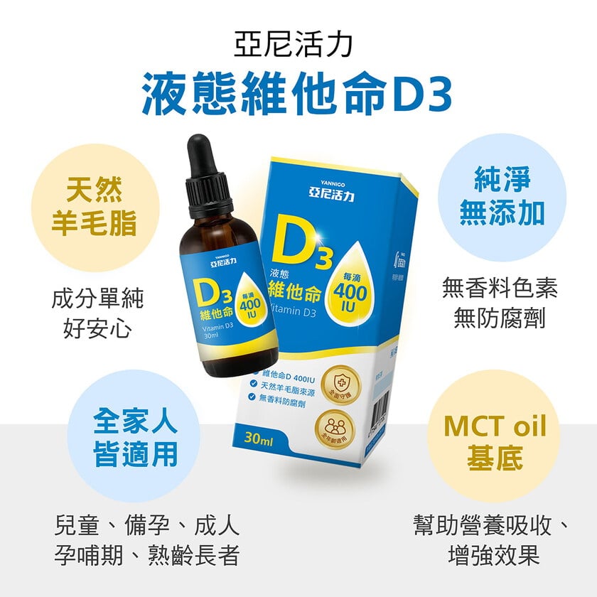 液態維他命D3滴劑 《每日一滴400IU》