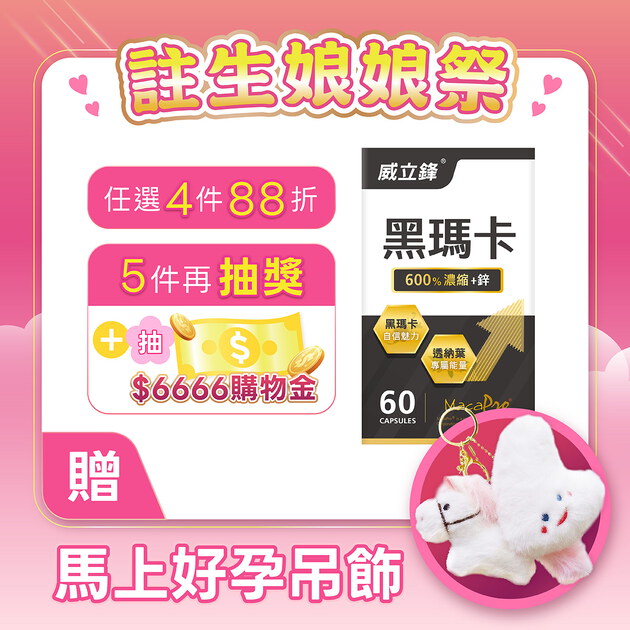 600%專利黑瑪卡膠囊(透納葉+鋅)