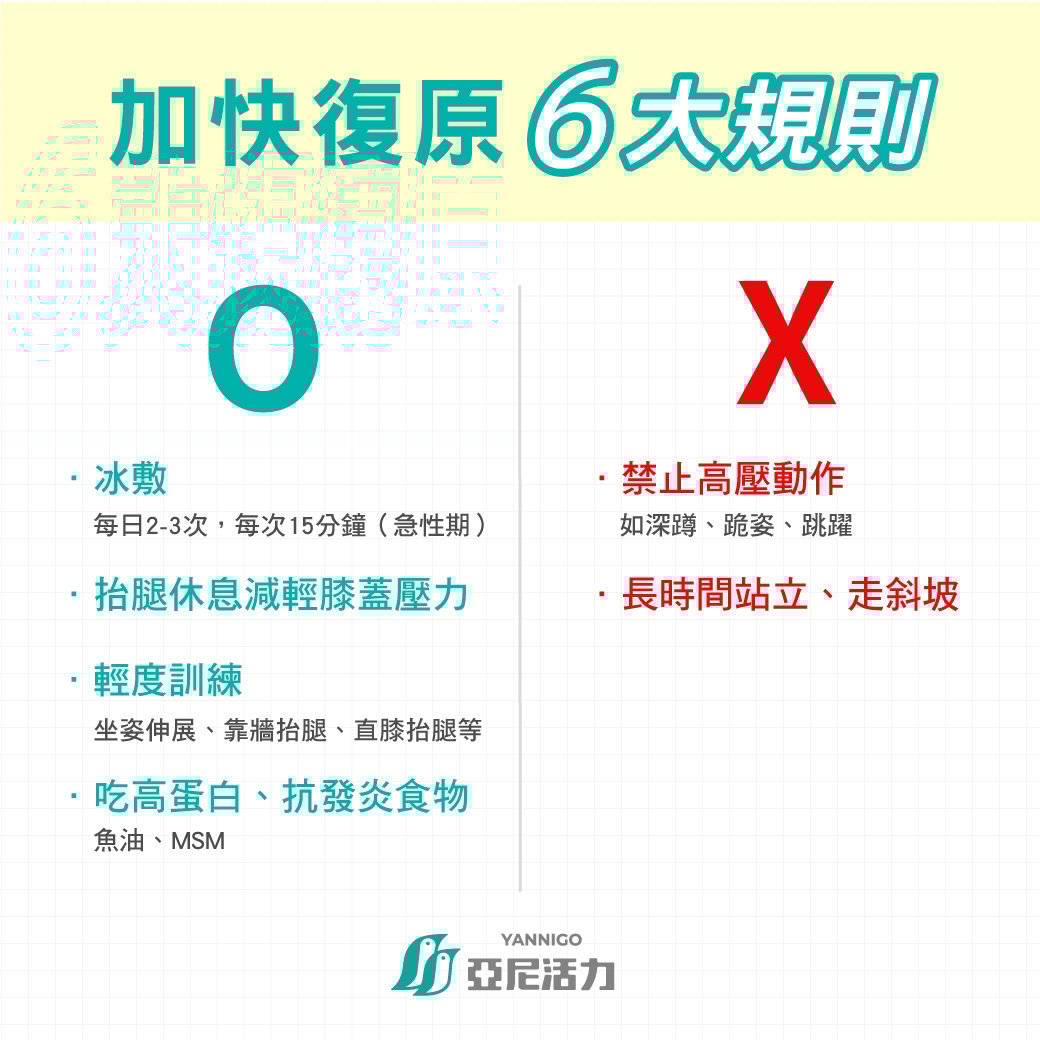 半月板受傷加快復原6大原則