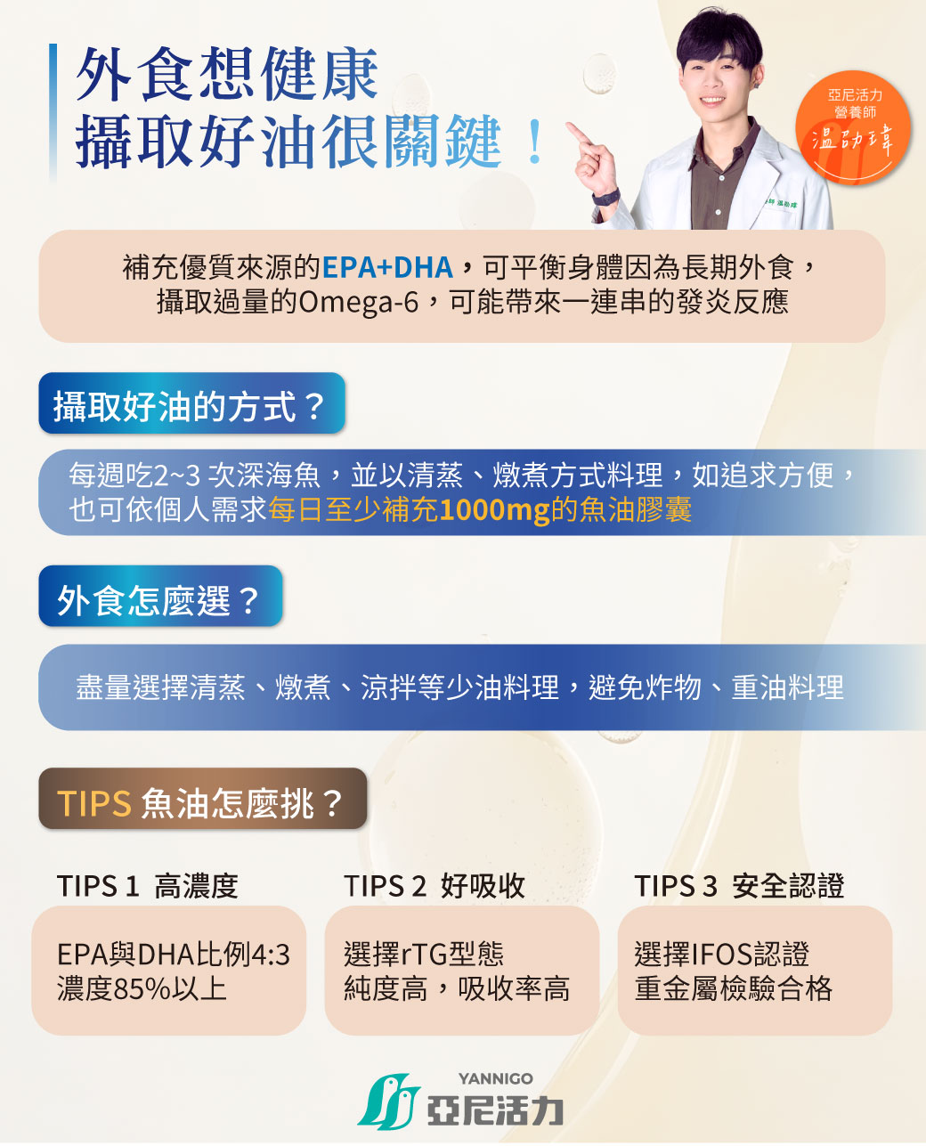 外食健康靠omega3！把握這些原則吃好油！