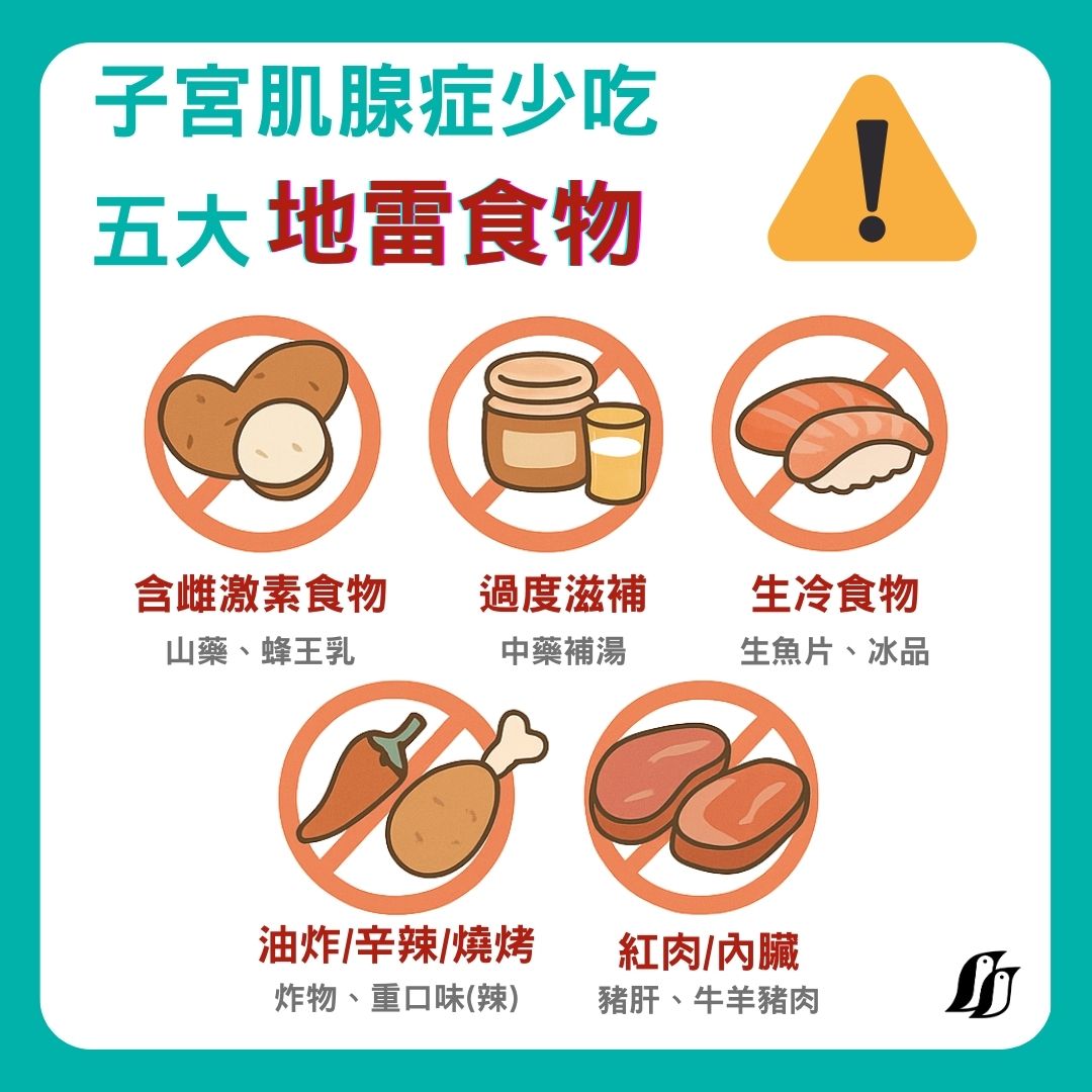 子宮肌腺症地雷食物