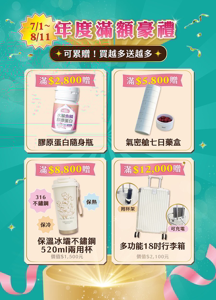 亞尼活力22週年慶滿額贈行李箱