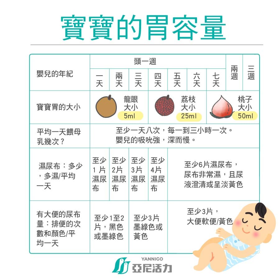 產後初乳多久擠一次？寶寶胃容量