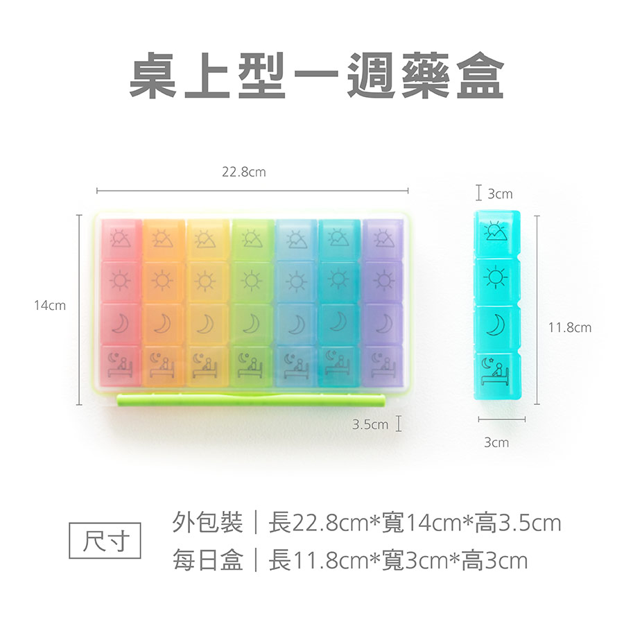 桌上型一週藥盒尺寸規格