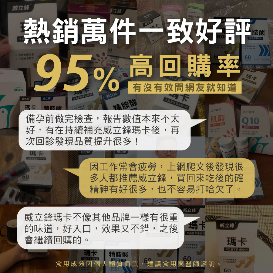 網友推薦 破萬銷售 一致好評 威立鋒瑪卡