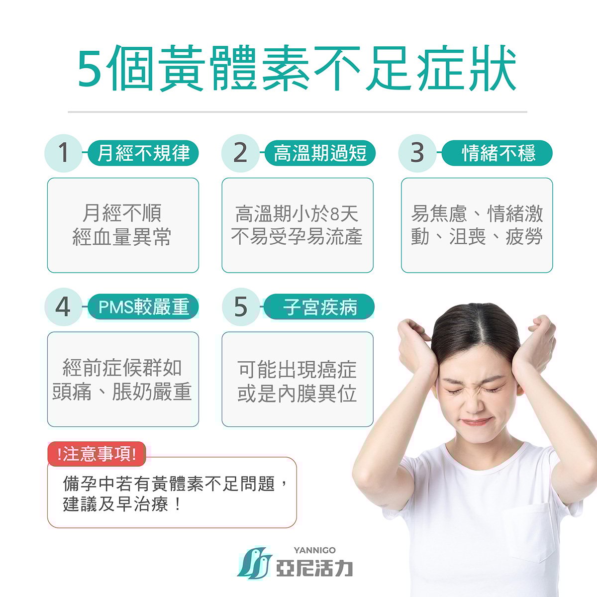黃體素不足症狀有哪些?5個症狀一次了解