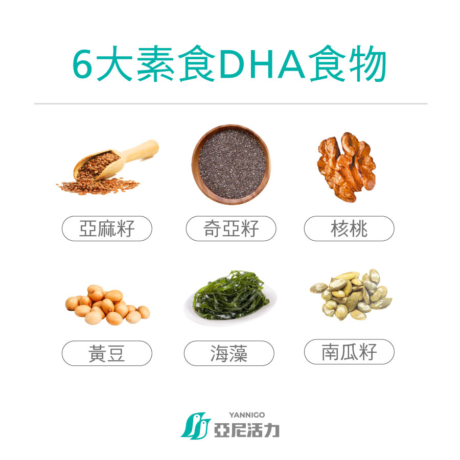 6大素食DHA食物