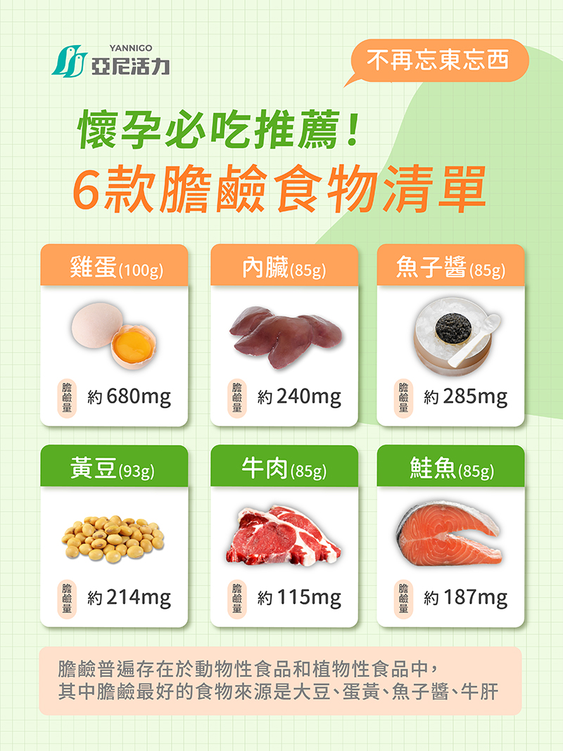 懷孕推薦6大膽鹼食物