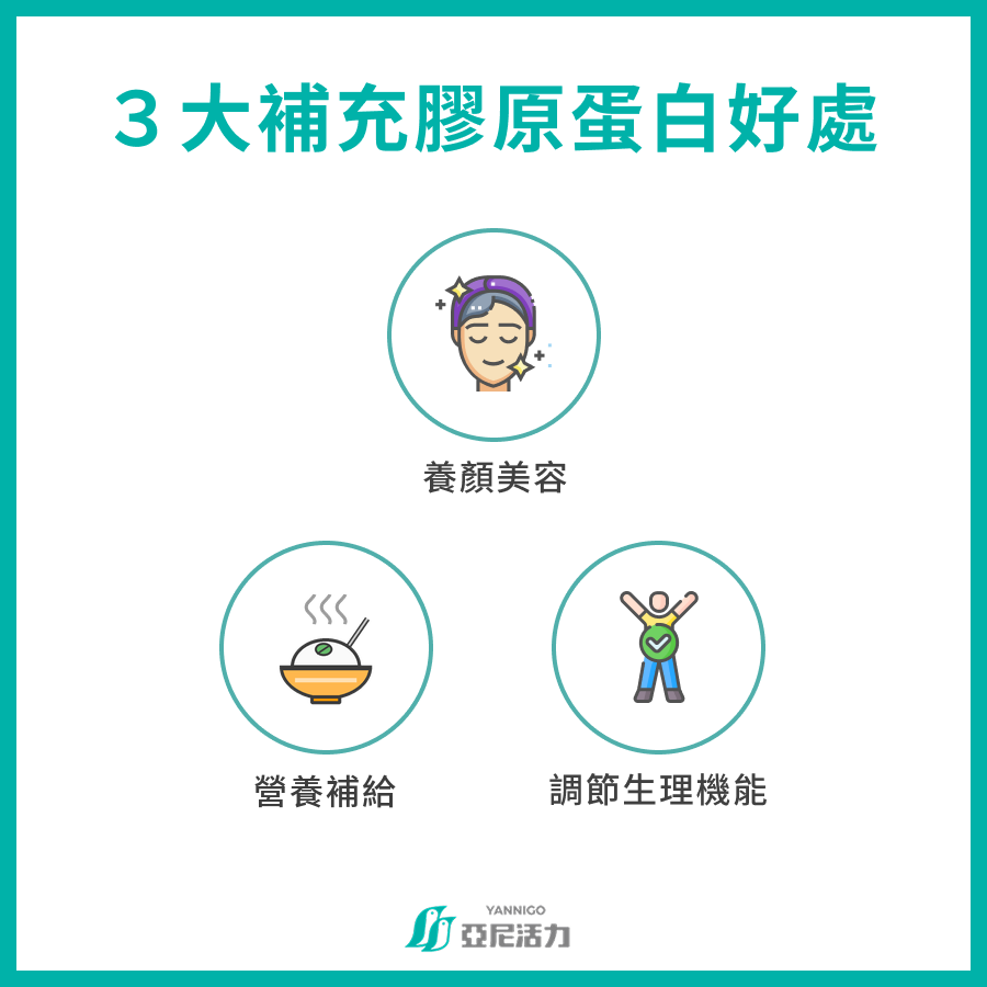 3 大補充膠原蛋白好處 養顏美容 營養補給 調節生理機能 3 大補充膠原蛋白好處 養顏美容 營養補給 調節生理機能