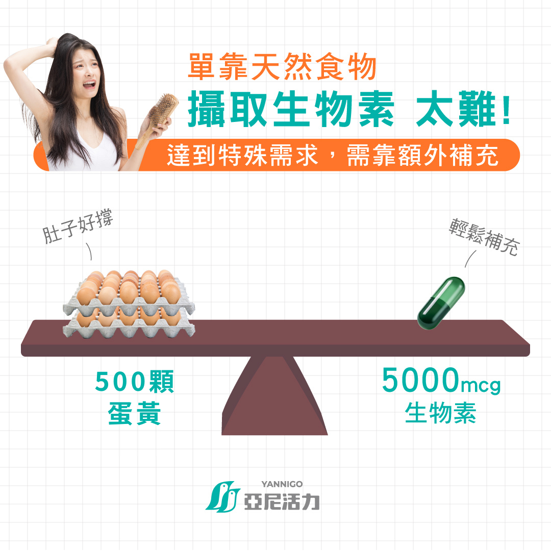 生物素食物劑量對比