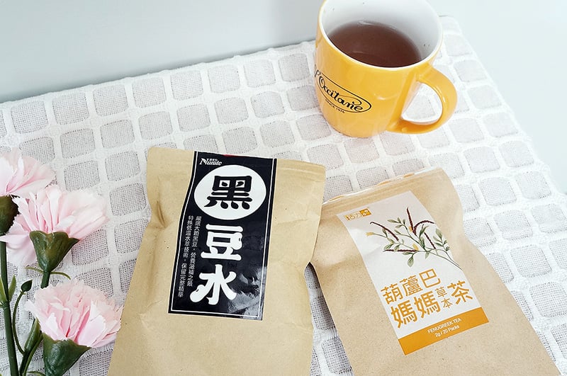 【追奶】產後坐月子推薦『紐萊特黑豆水』＆『葫蘆巴媽媽茶』哺乳媽媽必喝　冷凍庫塞滿母奶囉