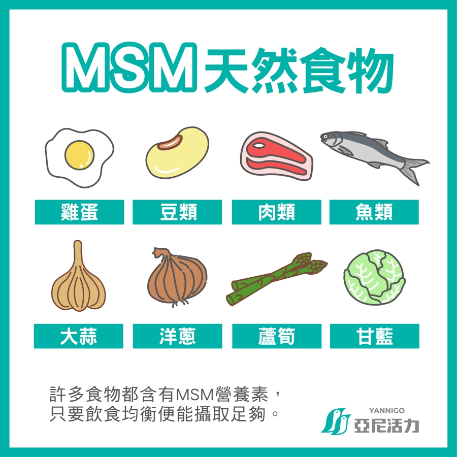 含有MSM食物