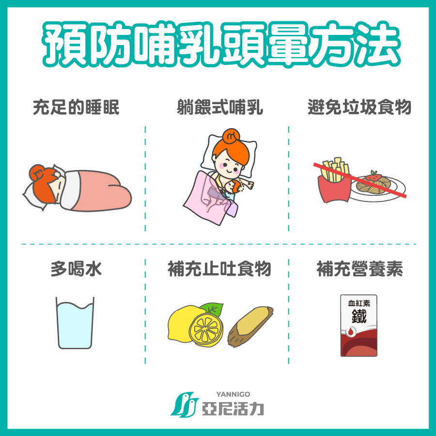 預防哺乳頭暈方法